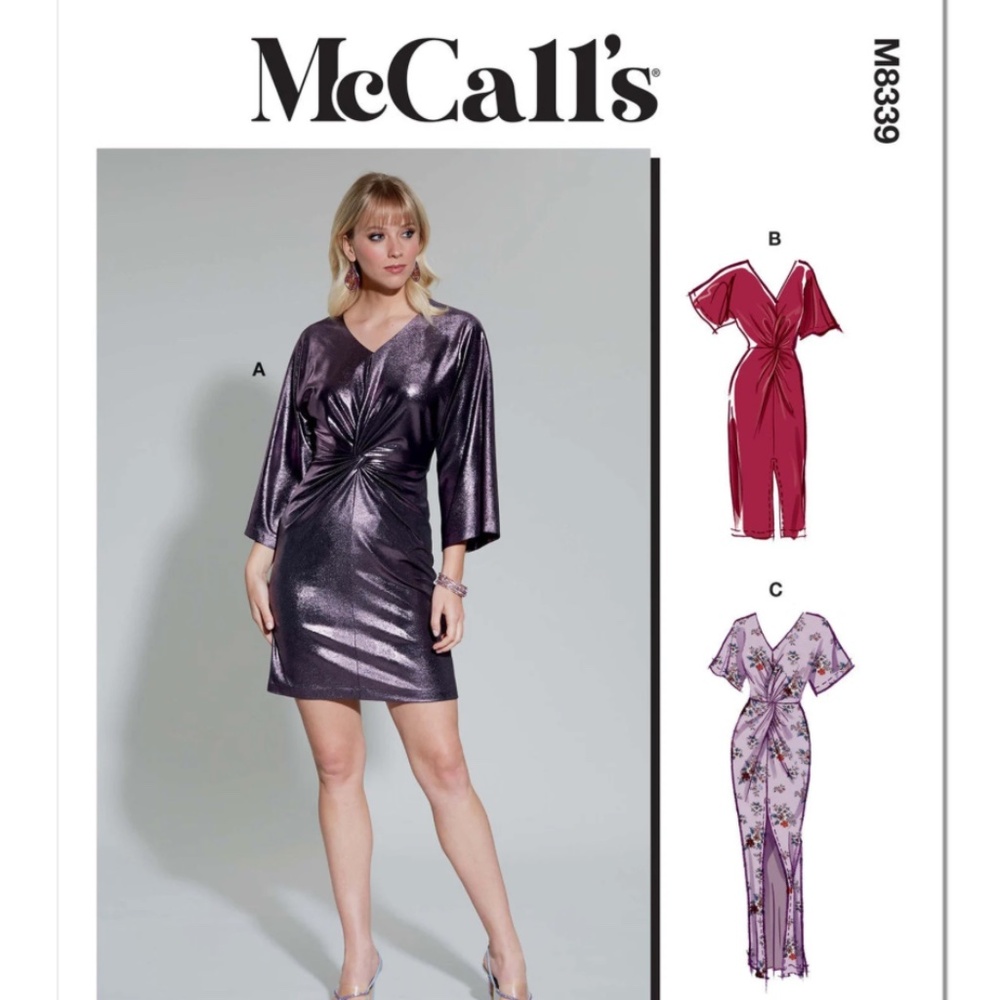 M8339 McCall's M8339 Women's Knit Dress 4-12